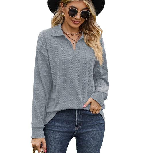 Pull décontracté femme avec motif de câble texturé Chic und Stil