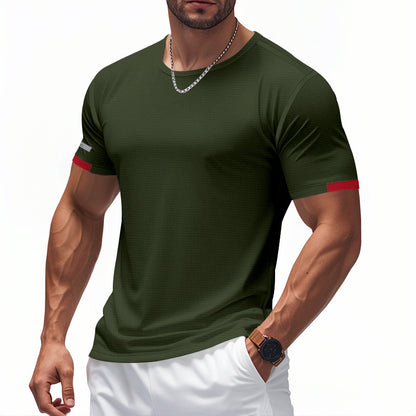 T-shirt fonctionnel pour hommes avec design respirant et détails réfléchissants Chic und Stil