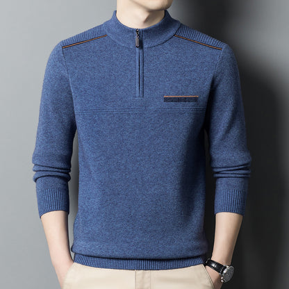 Trendy high collar pullover for men with zipper Chic and Style