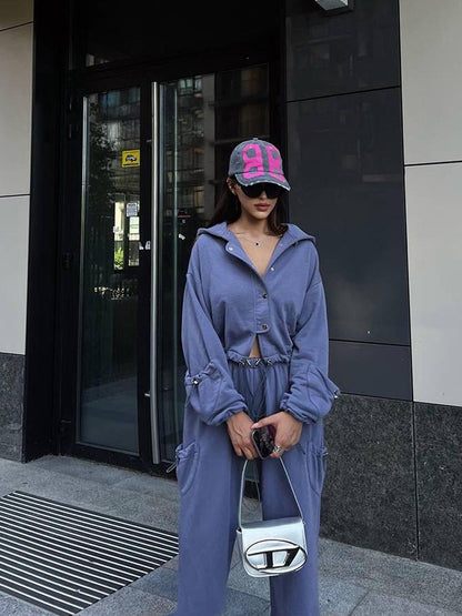 Dames confortable veste de jogging oversize et pantalon décontracté Chic und Stil