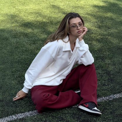 Chic und Stil women's casual polo and wide-leg pants set