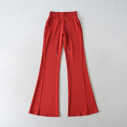 Women’s flared lounge pants with a high waist and practical side pockets Chic and Style