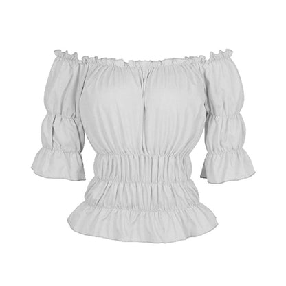 Chemisier femme à design sans épaules et détails en volants Chic und Stil