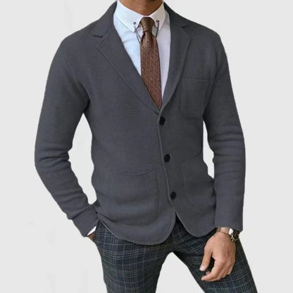 Blazer en tricot pour homme avec grandes poches et coupe moderne Chic und Stil