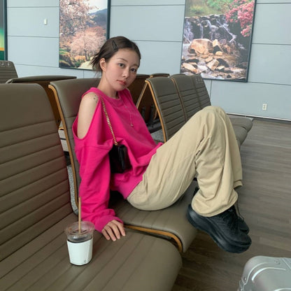 Pull décontracté à découpe pour femmes Chic & Stil