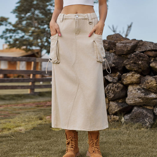 Jupe maxi pour femmes au style utilitaire avec poches pratiques Chic und Stil