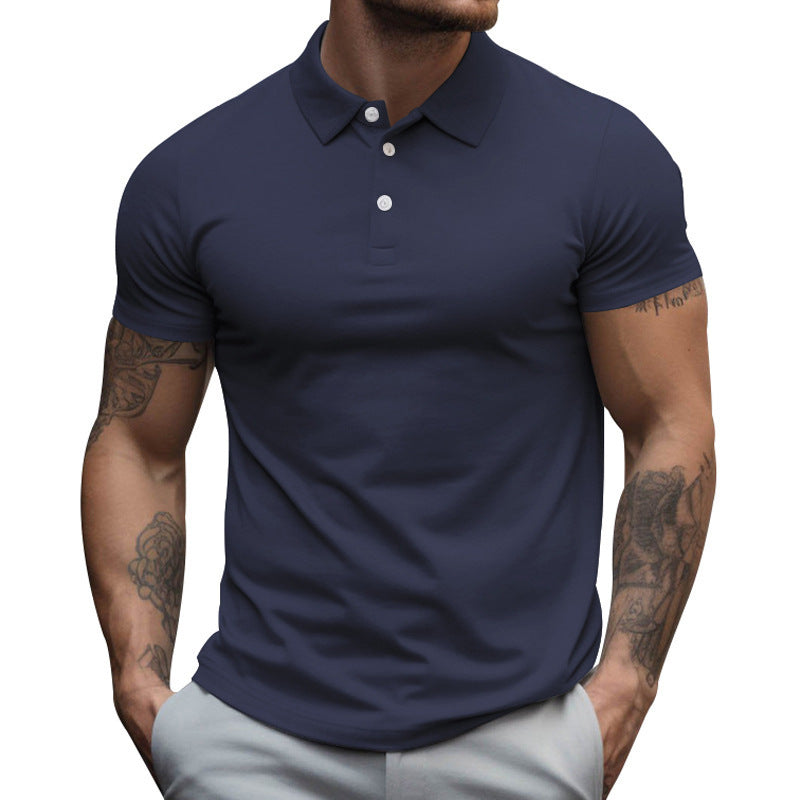 Chemise polo à manches courtes pour hommes en mélange de coton respirant avec technologie de régulation de l'humidité Chic und Stil