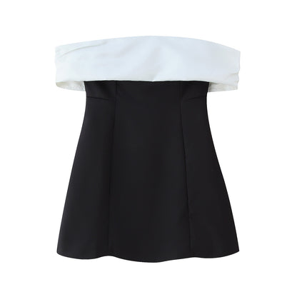 Robe off-shoulder pour dames avec drapé élégant Chic und Stil