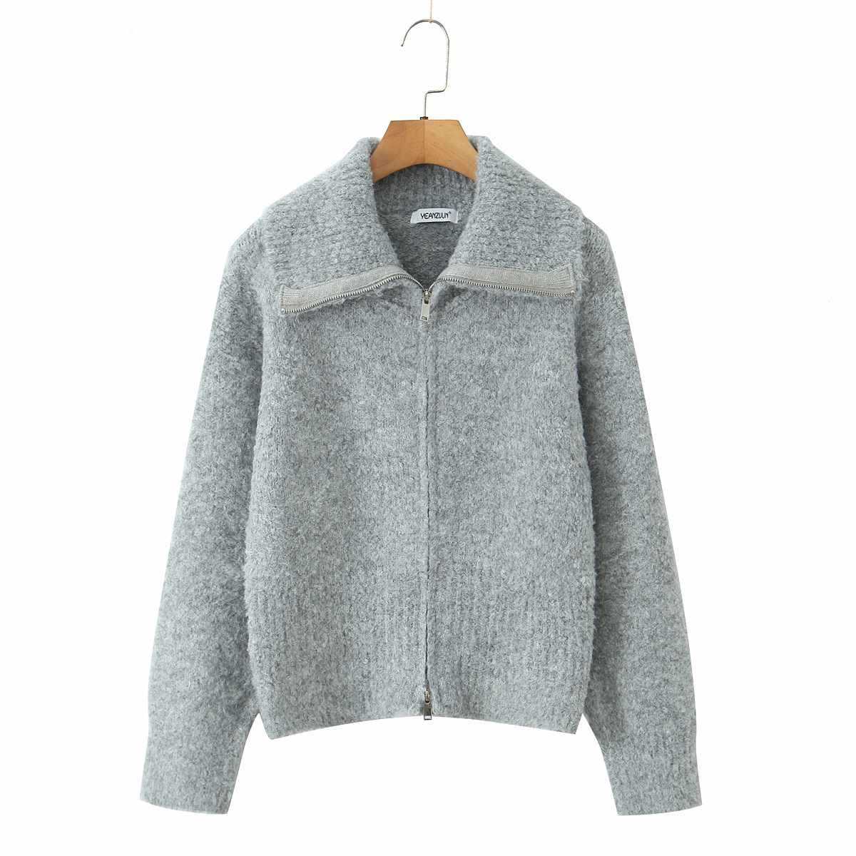 Dames confortable veste en polaire avec col montant et fermeture éclair Chic und Stil