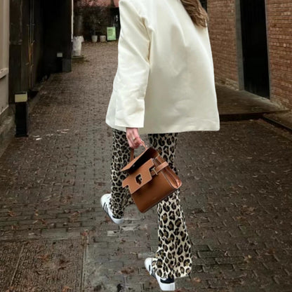 Chic and Style Women's Fabric Animal Print Pants