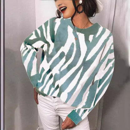 Pull en tricot pour femmes avec un motif rayé moderne et une coupe décontractée Chic und Stil