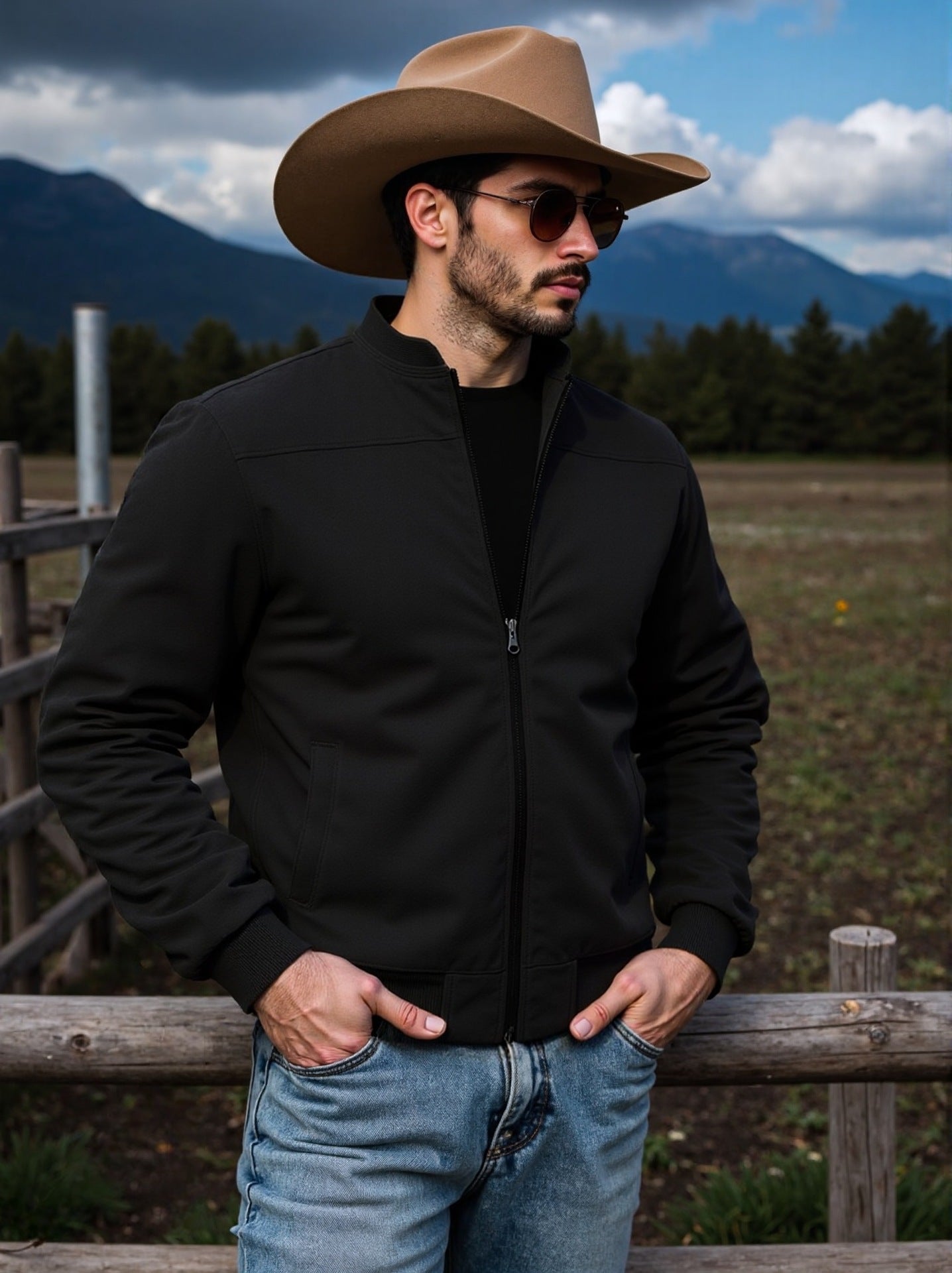 Veste bomber sportive pour hommes avec des détails élégants Chic und Stil