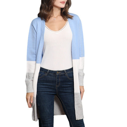 Dames gilet décontracté en tricot avec un motif à rayures modernes et des devant ouverts Chic und Stil