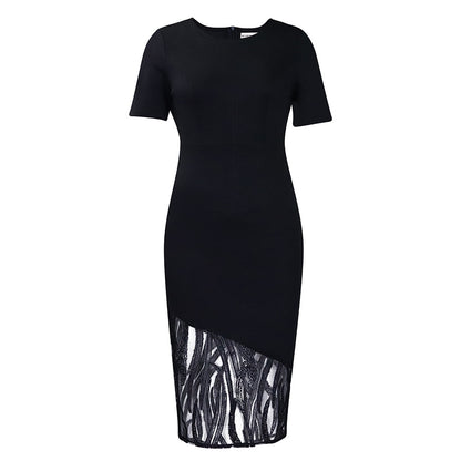 Robe de cocktail ajustée pour femmes avec détail en dentelle Chic und Stil