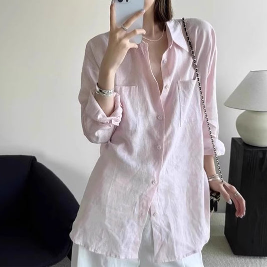 Chemise à boutons pour femmes, coupe décontractée oversize Chic und Stil