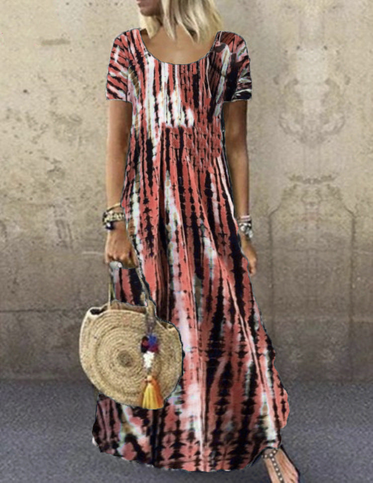 Robe maxi féminine avec motif rayé tendance Chic und Stil