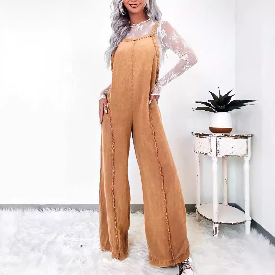Ladies Wide Chic and Stylish Dungarees