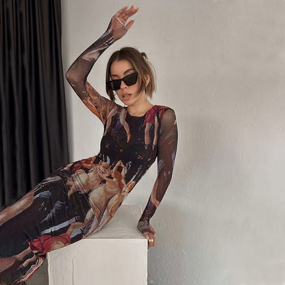 Robe en plastifié ajustée pour dames Chic und Stil