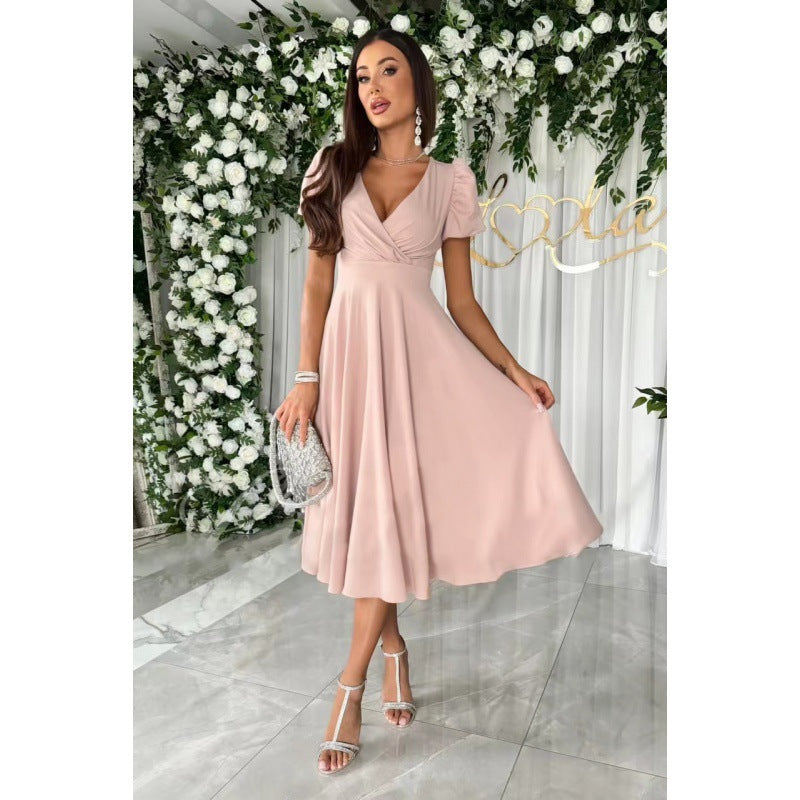 Femmes Robe A-ligne à manches flottantes élégante Chic und Stil