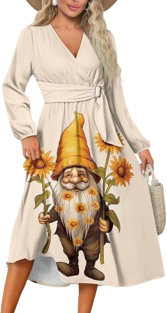 Robe maxi femme avec motif animal coloré et accents floraux Chic und Stil