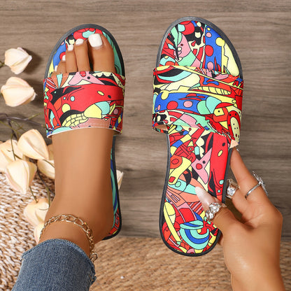 Sandales tendance pour femmes avec un motif léopard excitant et une semelle antidérapante Chic und Stil