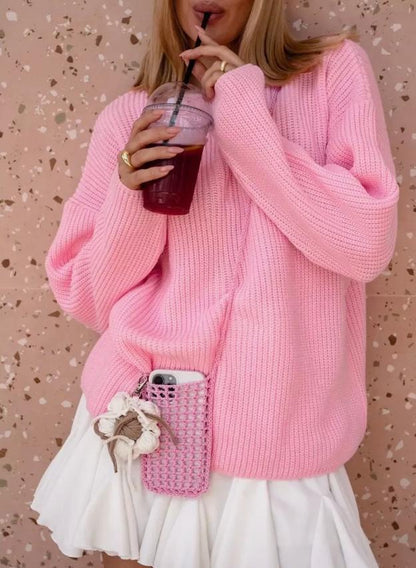 Dames Gros pull en tricot Chic und Stil