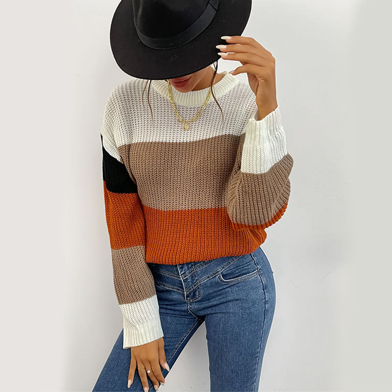 Pull femme confortable avec motif rayé moderne Chic und Stil