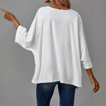 Sweat-shirt femme oversize avec coupe asymétrique et confort de port intuitif Chic und Stil