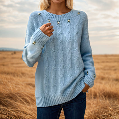 Pull en tricot pour femmes avec coupe décontractée et détails exquis Chic und Stil