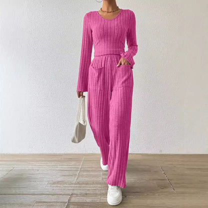 Dames Combinaison en Tricot Décontractée avec Poches Chic und Stil