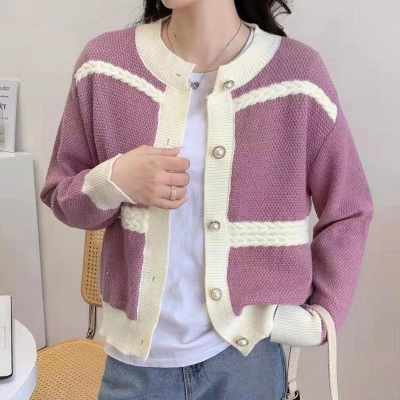 Dames Grand cardigan en tricot avec boutons décoratifs et détails en tresse Chic und Stil