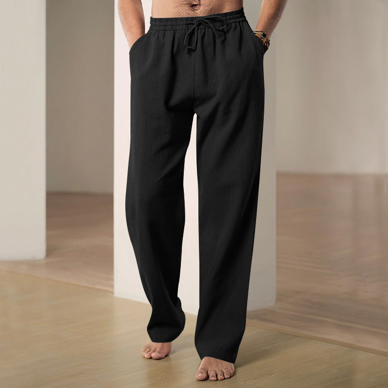 Men's Comfortable Lounge Pants with Elastic Waist and Side Pockets Chic and Style