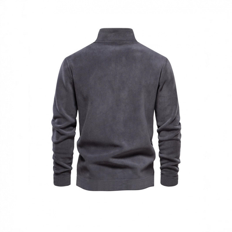 Pull en polaire pour hommes avec col montant Chic und Stil