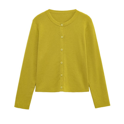 Dames cardigan avec patte de boutonnage et coupe féminine Chic und Stil