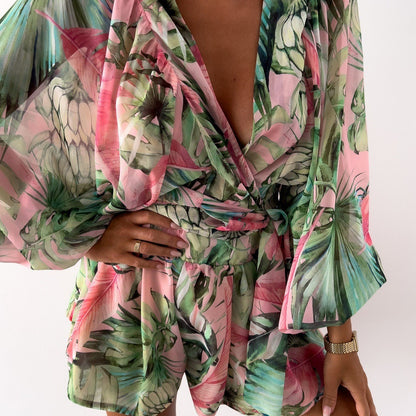 Women Elegant Bohemian Printed Jumper Dress Chic and Style
