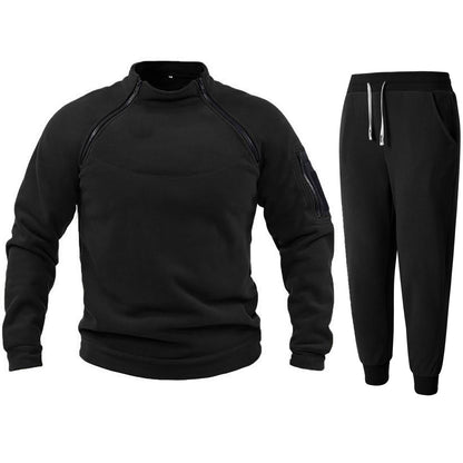 Functional fleece jacket for men with chic and stylish elastic sports pants