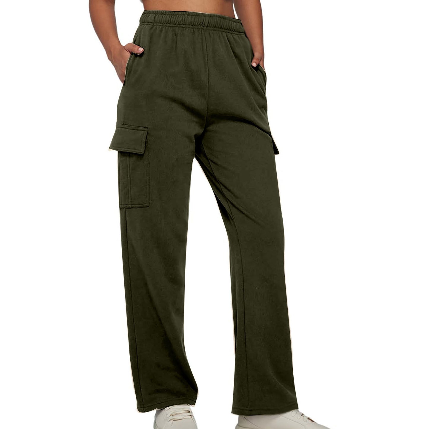 Comfortable cargo pants for women with side pockets Chic und Stil