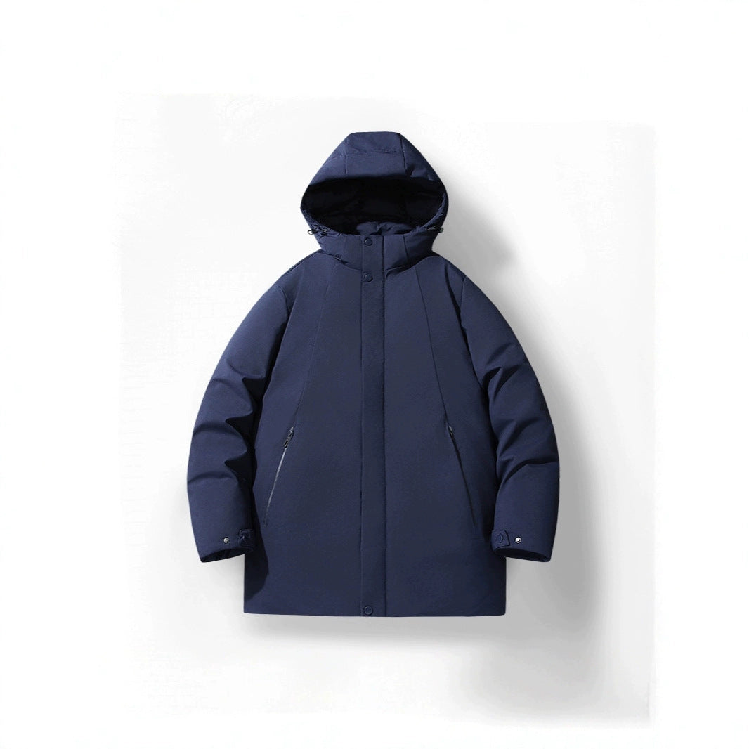 Functional insulated jacket for men with hood and water-repellent properties Chic and Style