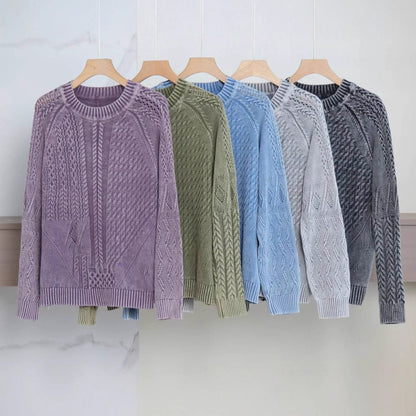 Pull en tricot confortable pour femmes avec un motif torsadé structuré Chic und Stil