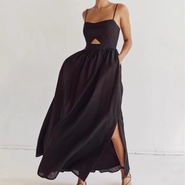 Robe maxi pour femmes avec une coupe raffinée et un design de poches pratique Chic und Stil