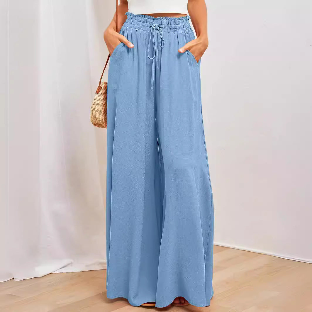Jupe maxi légère pour femmes avec ceinture élastique ajustée et poches latérales pratiques Chic und Stil