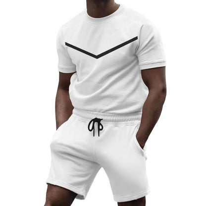 Ensemble sportif pour hommes avec t-shirt et shorts Chic und Stil