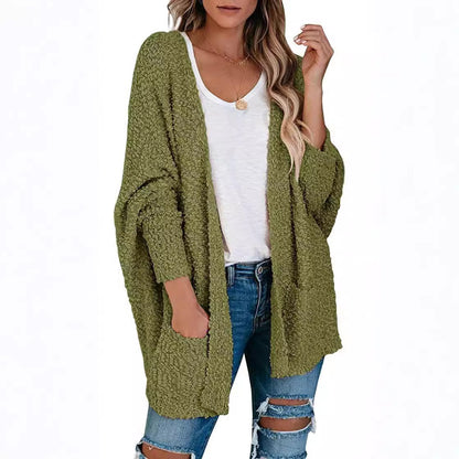 Dames Grand Cardigan avec structure lâche Chic und Stil