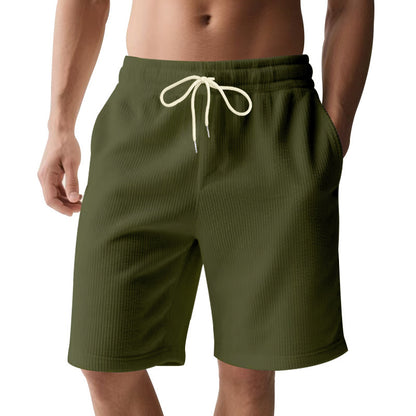 Shorts de sport pour hommes respirants avec taille élastique et cordon de serrage Chic und Stil