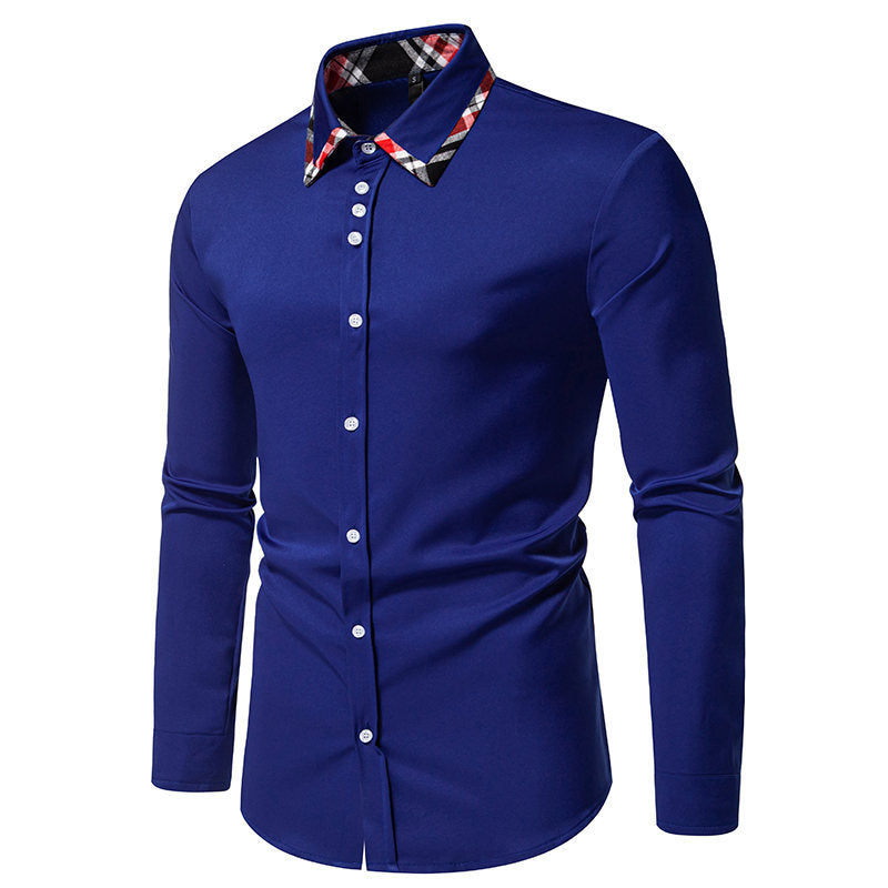 Chemise pour hommes avec col contrastant et coupe moderne Chic und Stil