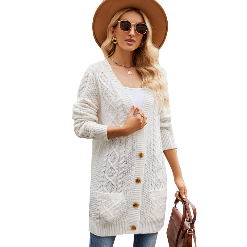 Dames cardigan en grosse maille tendance avec col châle et détails de boutons Chic und Stil