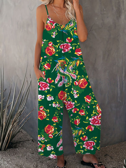 Dame combinaison légère avec design floral et bretelles réglables Chic und Stil
