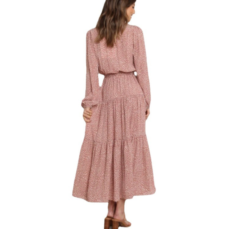 Robe midi à volants pour femmes avec ceinture cintrée Chic und Stil