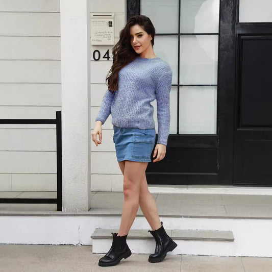 Pull luxueux pour femmes avec un motif tricot doux Chic und Stil