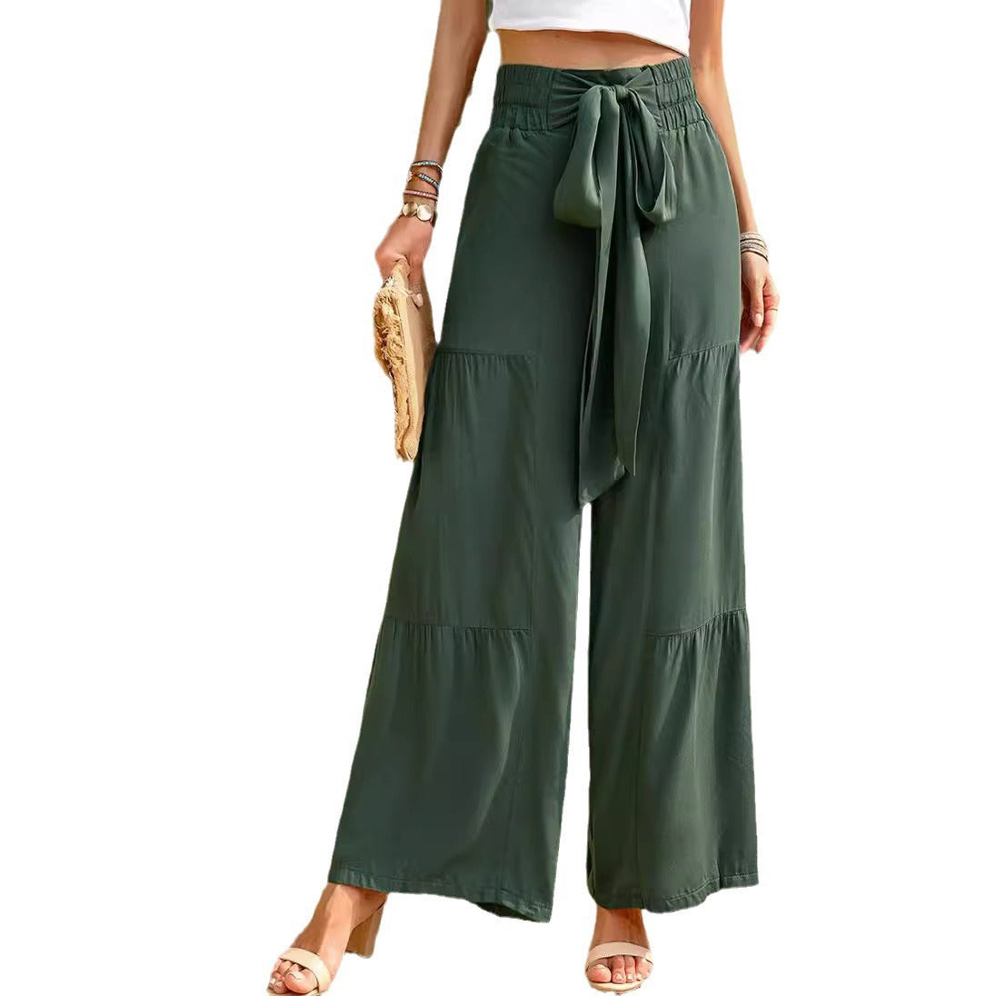 Loose jersey pants for women with tie waist Chic and Style